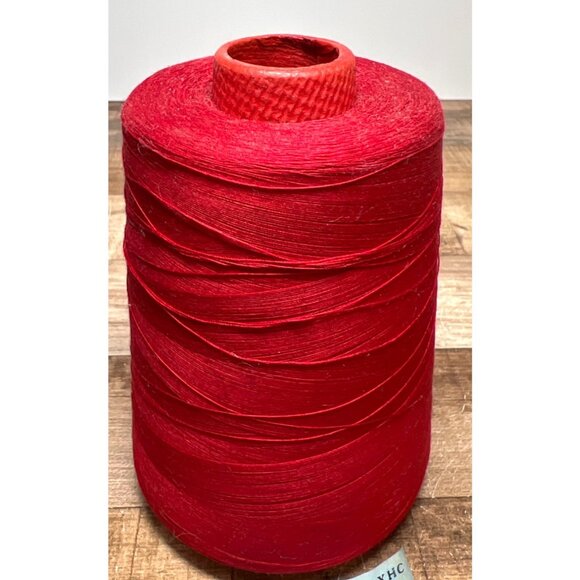 Large Vintage Red Industrial Sewing Thread Cone 6000 Yards Super Fast 3 Cord - Picture 3 of 4